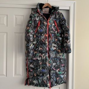 Hunter puffer coat in snow camo print